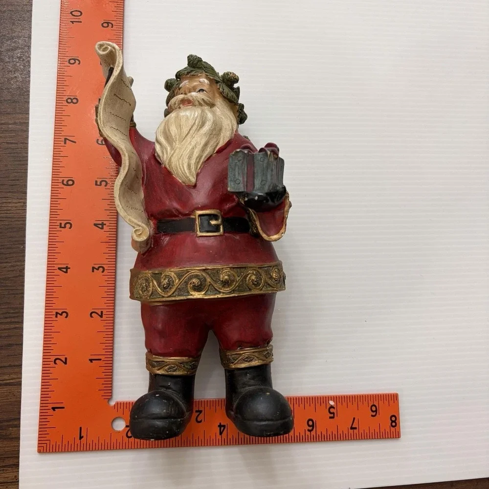 Vintage Santa Claus Holding Naughty Nice List Christmas Holiday Decor